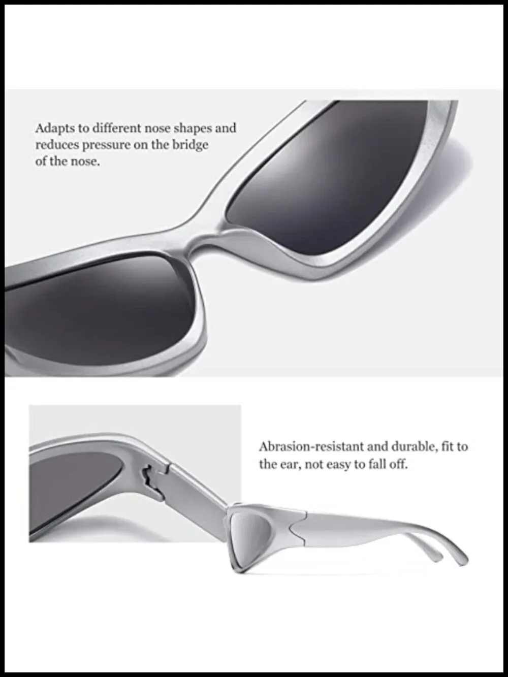 Y2K Wrap Around Sunglasses Oval Sporty Shades UV Protection